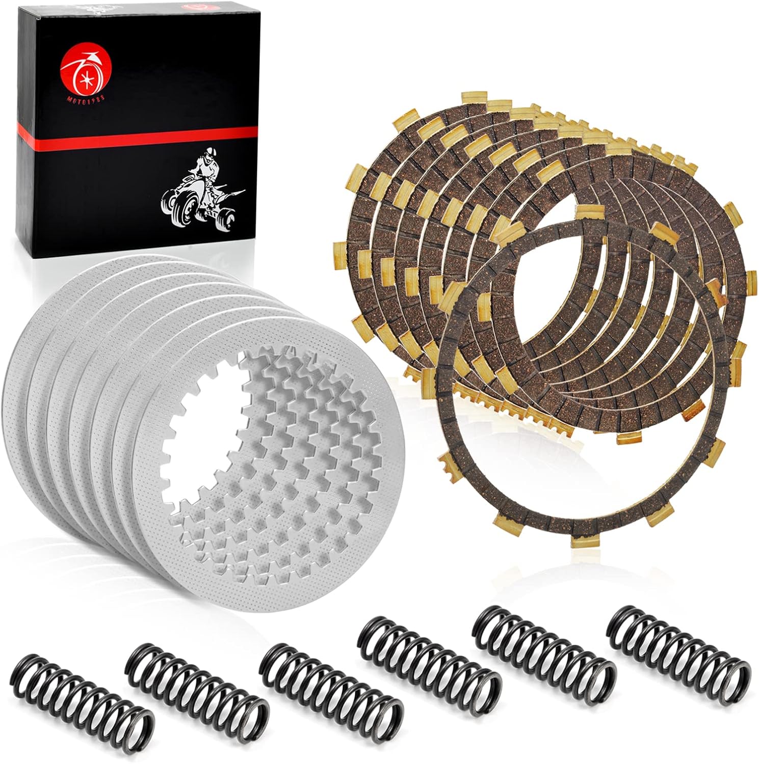 Clutch Kit & Heavy Duty Spring & Gasket Compatible with Yamaha Raptor 700 700R 2006-2018