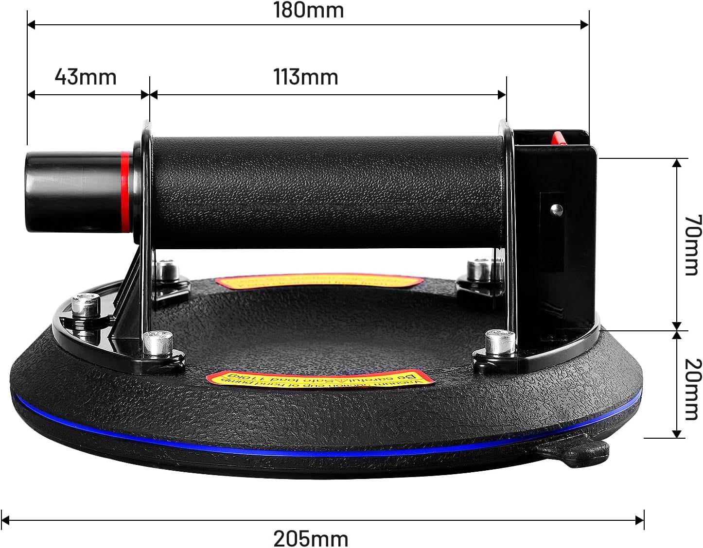 タチバナ)TACHBANA 型板ガラス対応 プロ用ガラス吸盤 最大荷重180kg