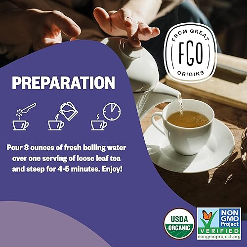 Vista 332 de FGO Té de menta orgánico, 100 unidades, bolsitas de té ecológicas, sin cafeína, el embalaje puede variar (paquete de 1)