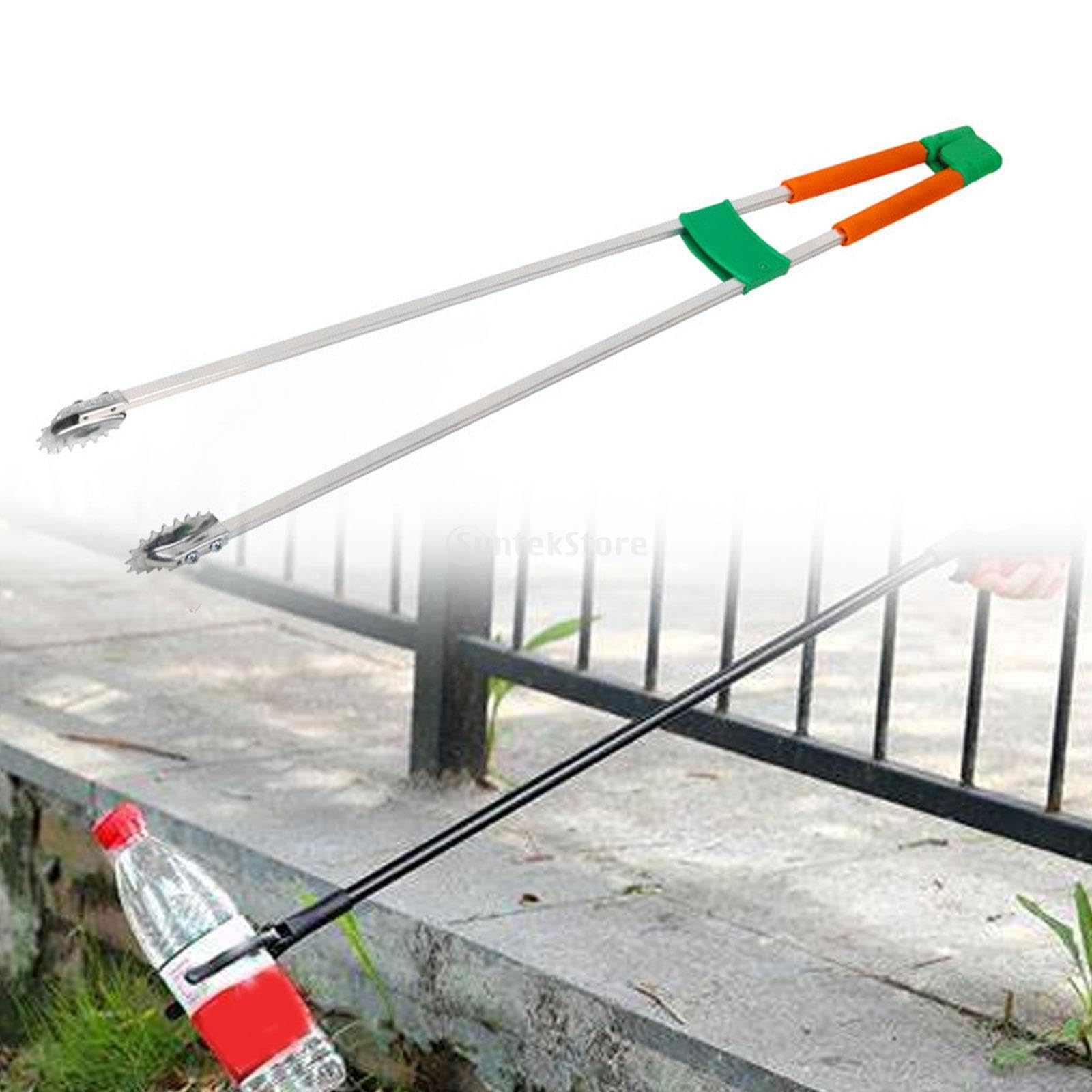 Generic Pinzas para Recoger Basura, Herramienta de Alcance, Pinzas de Basura Resistentes, Recogedor de Basura para Césped, Naranja
