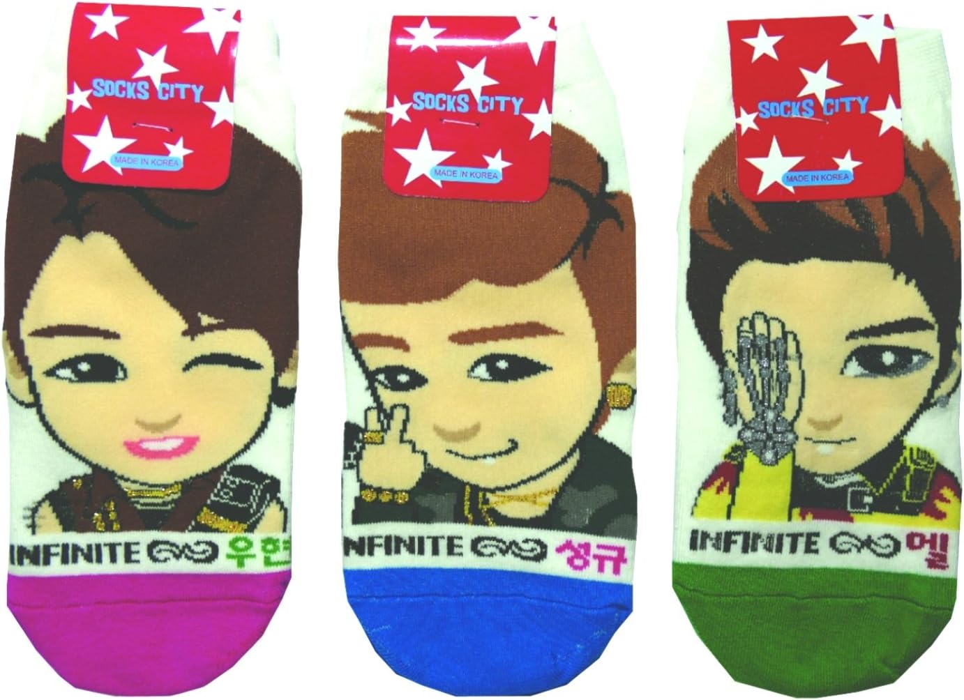 Infinite 3 Pairs Kpop Socks (SEND FROM USA)