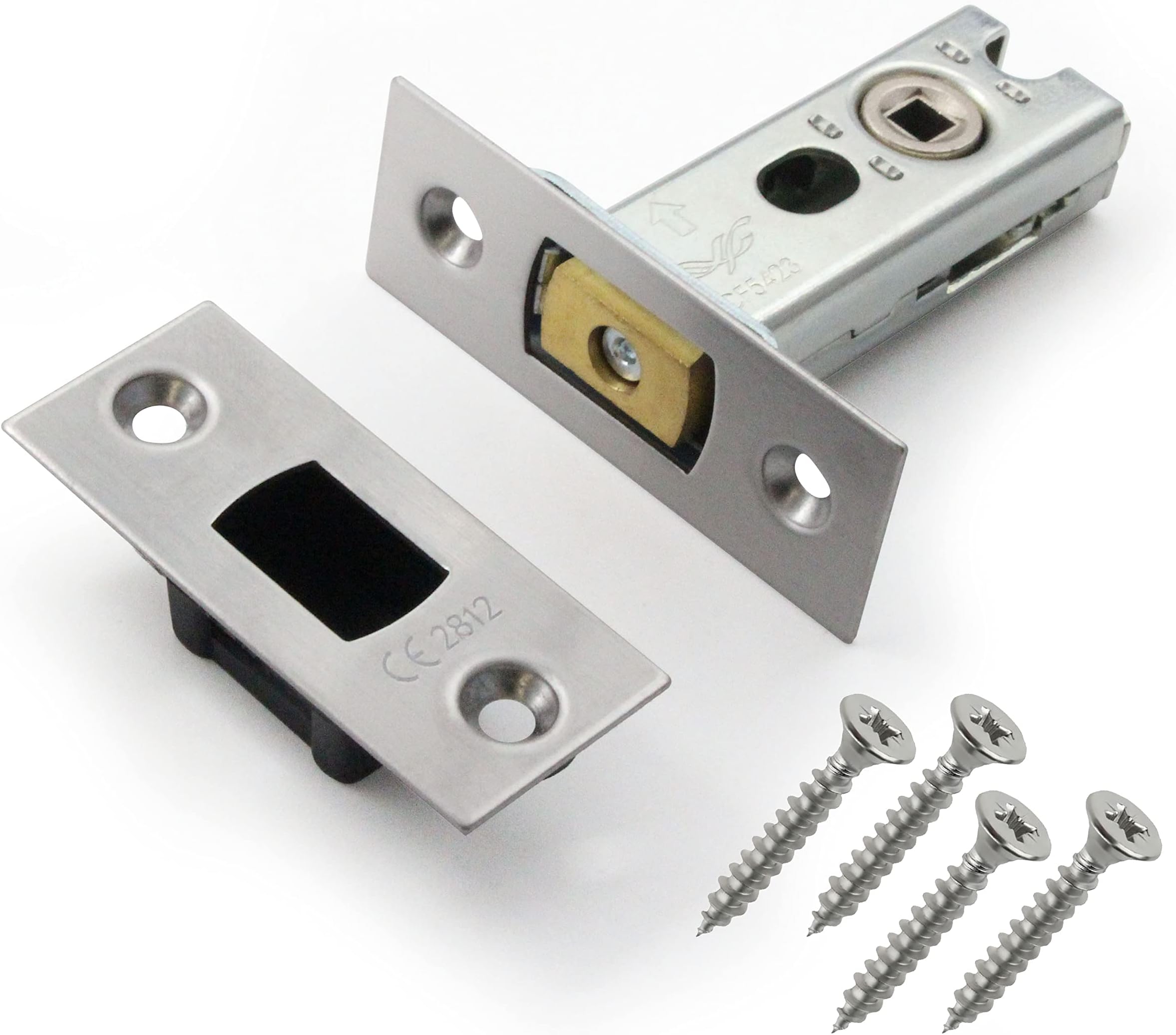 EAI Tubular Deadbolt for Bathroom | 76mm Case 57mm Backset | Satin Stainless