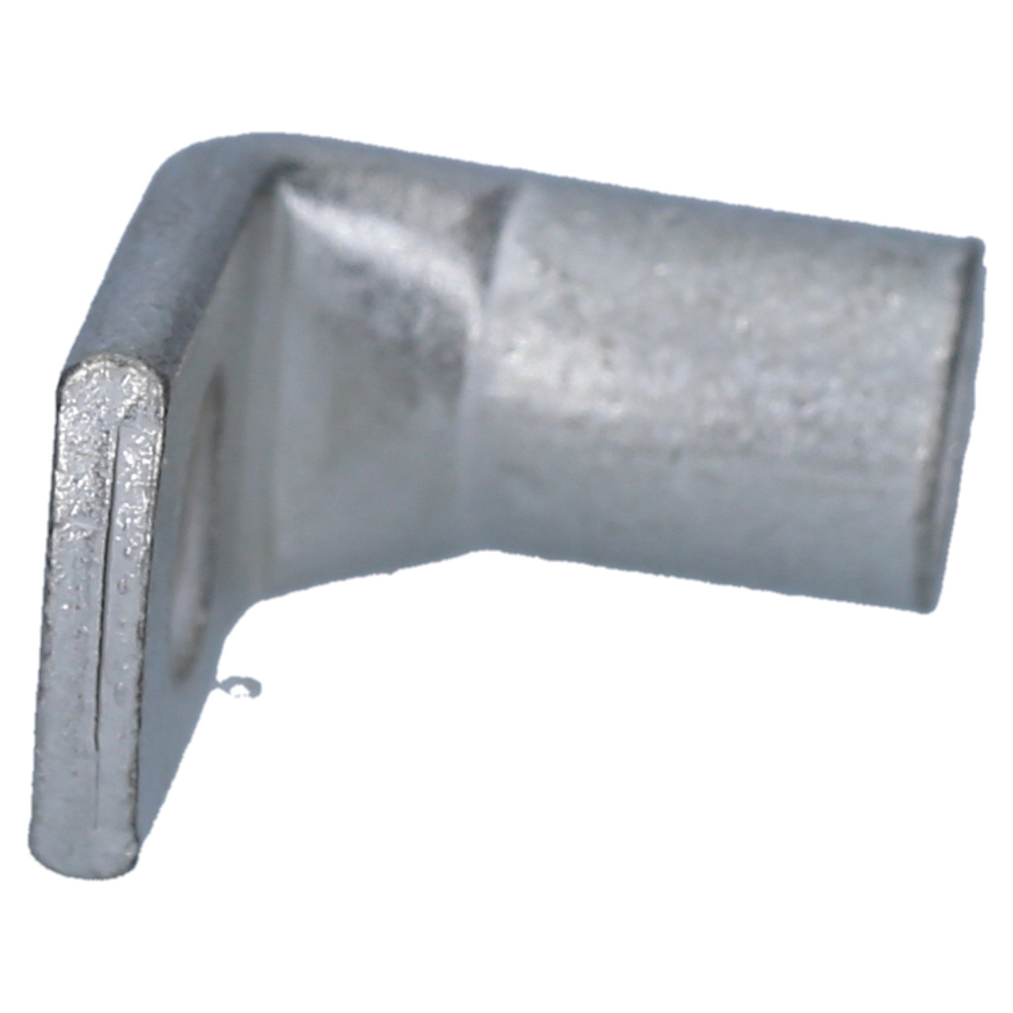 Kalitec 100x Cosse de Câble Coudée 90° 10 mm² M5, Cuivre Étamé A2-L5 | Connecteur tubulaire non isolé pour installation électrique, auto et jardin avec trou d'inspection pour sertissage.