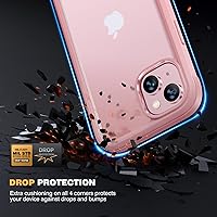 Vista 3 de Diaclara Designed for iPhone 15 Plus Case 6.7 Inch,Full Body Rugged Case with Built-in Touch Sensitive Anti-Scratch Screen Protector+9H Tempered Pink