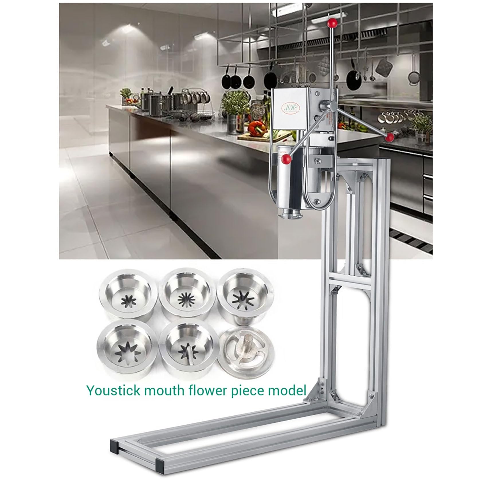 Churro Maker Machine, pionowa hiszpańska prasa do pączków z korbą ręczną do restauracji, kawiarni i użytku domowego, idealna do świeżych domowych churros