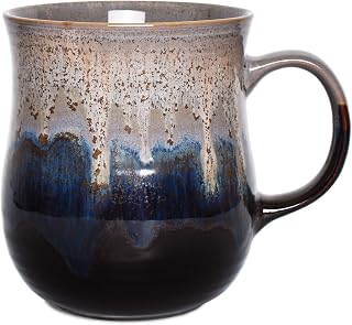 Bosmarlin 21oz Large Ceramic Coffee Mug - Big Tea Cup for Office & Home, Microwave & Dishwasher Safe