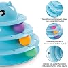 Vealind Cat Ball Three Tier Cat Tower Track Interactive Pet Toy 3-Level Colourful Balls in a Circle Tower Fun Mental Physical Exercise Puzzle for cats