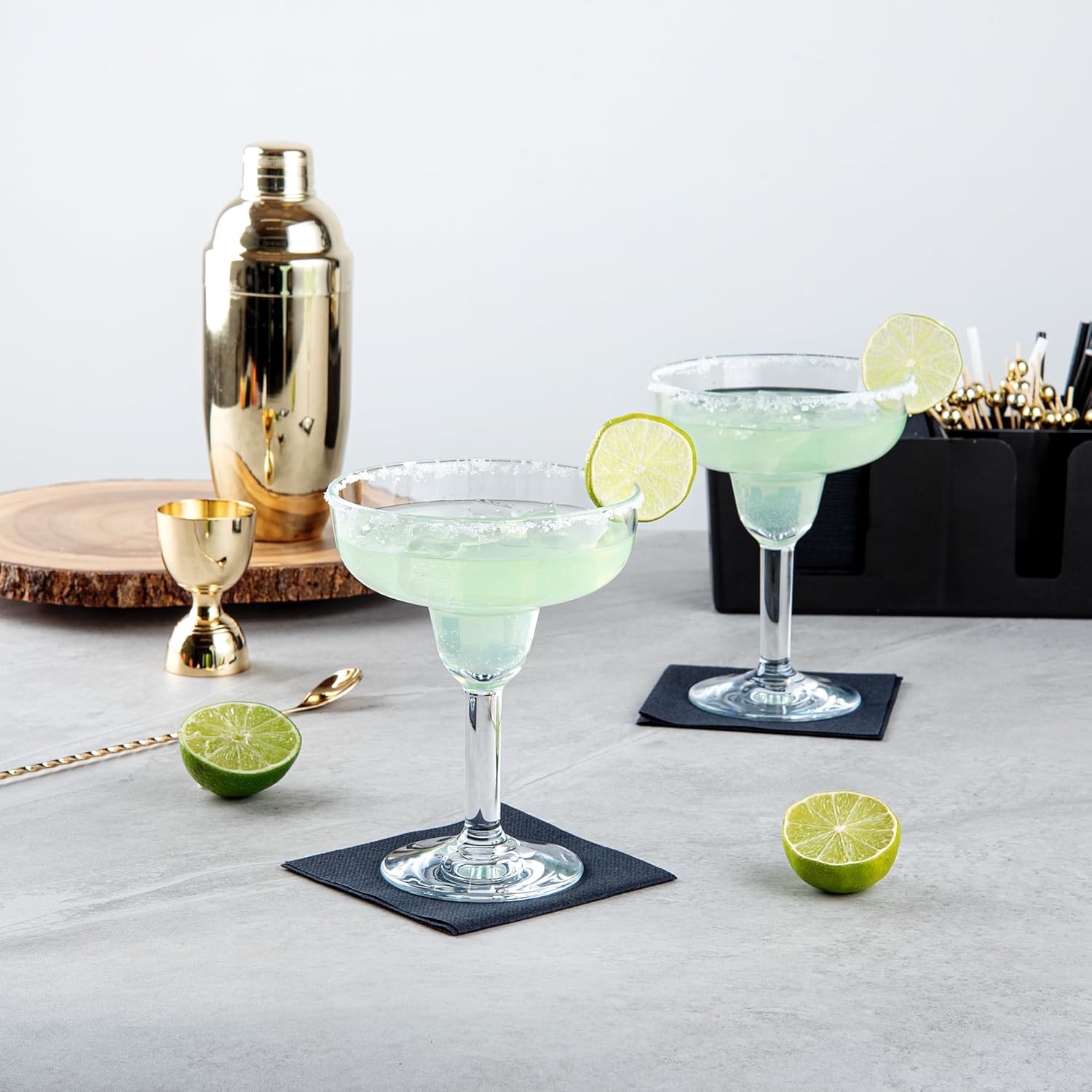 Bev Tek 15 Ounce Margarita Glasses, 6 Heavy-Duty Cocktail Glasses - Dishwashable, Shatterproof, Clear Polycarbonate Beverage Glasses, For All Kinds Of Beverages - Restaurantware - Image 4