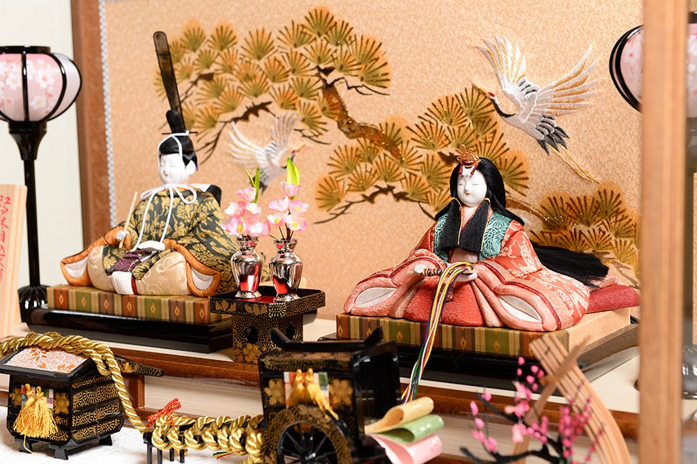 木目込人形龍村織平安雛一秀作