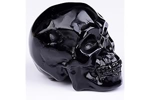 Black Obsidian Crystal Skulls Decor