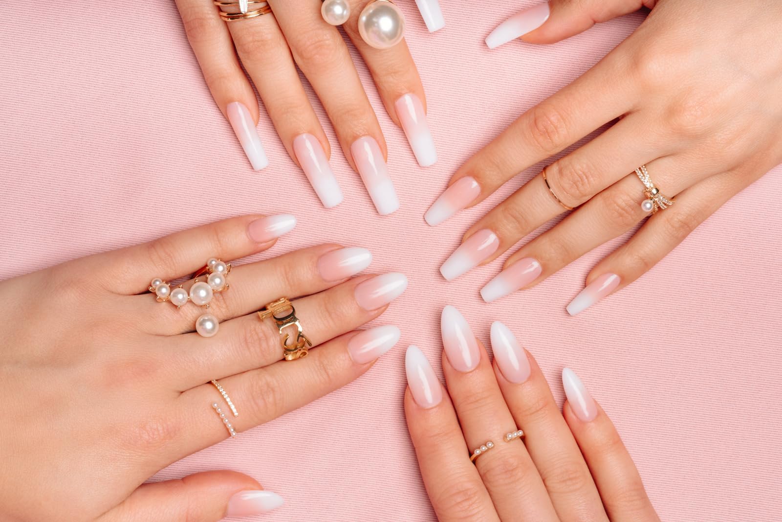 Apres Ombre Gel-X® Scatola di unghie finte, 14 misure 00-9, qualità premium (Sculpted Coffin Long, 210 pezzi)