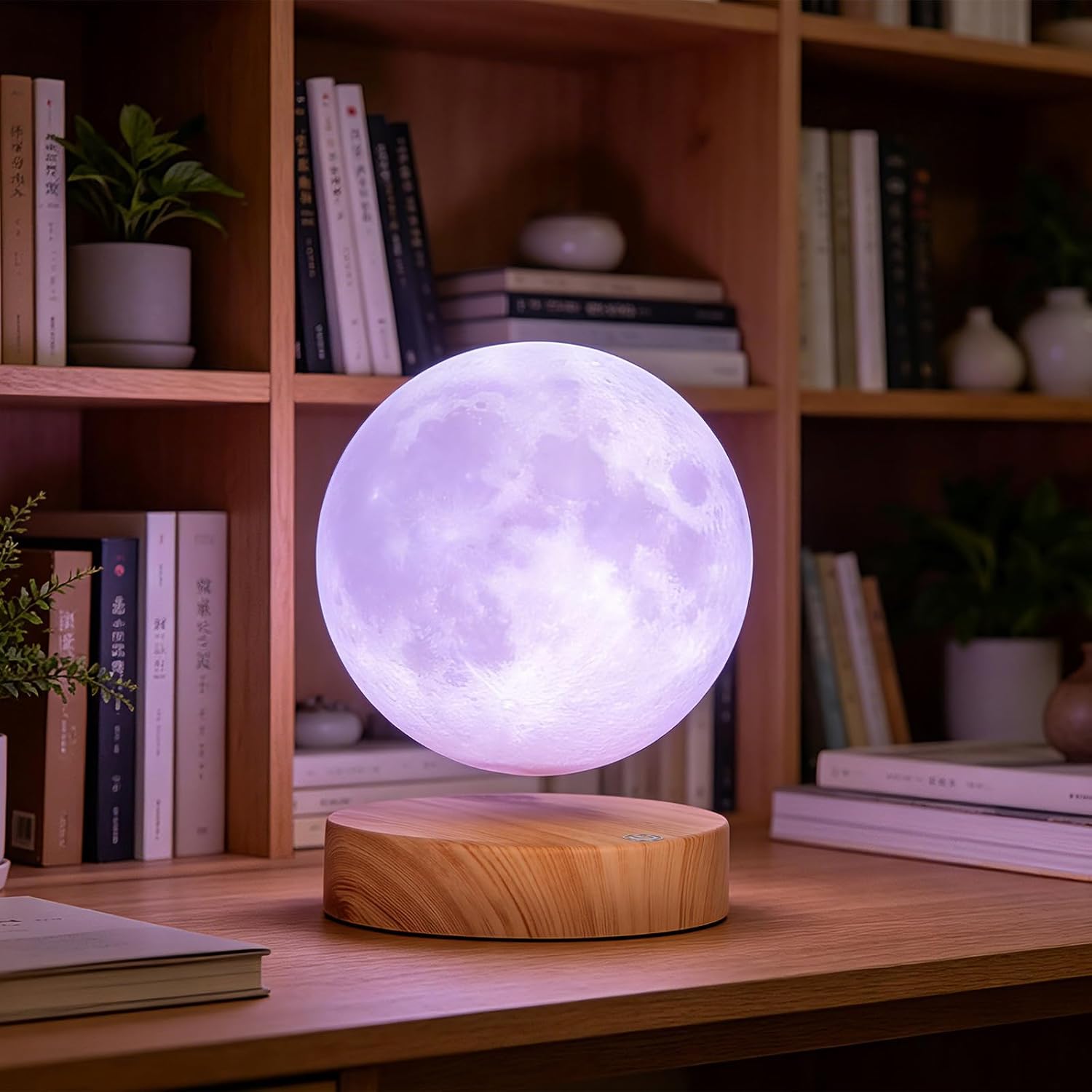 Levitating Moon Lamp,Floating Moon lamp,Floating and Spinning in Air Freely with 3D Printing Moon Lamp Has 16 Colors 20 Modes for Unique Christmas Gifts,Room Decor,Office Toys