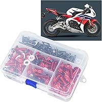 Vista 5 de 177PCS Kit de carenado de motocicleta Tornillos de aluminio para parabrisas de motocicleta M5 M6 Reemplazo de tornillos para parabrisas