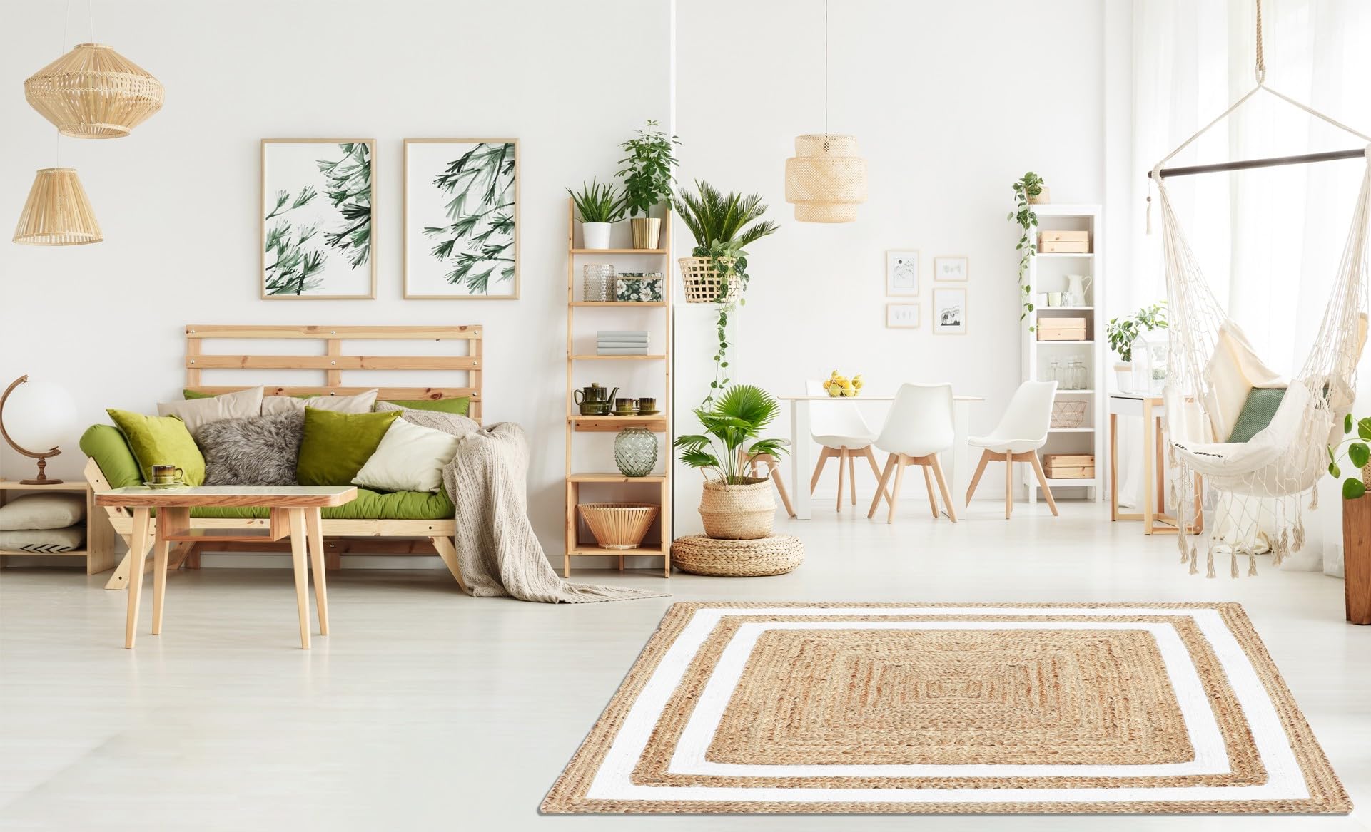 Tapis de Salon en Jute Chloe 120 x 120 cm
