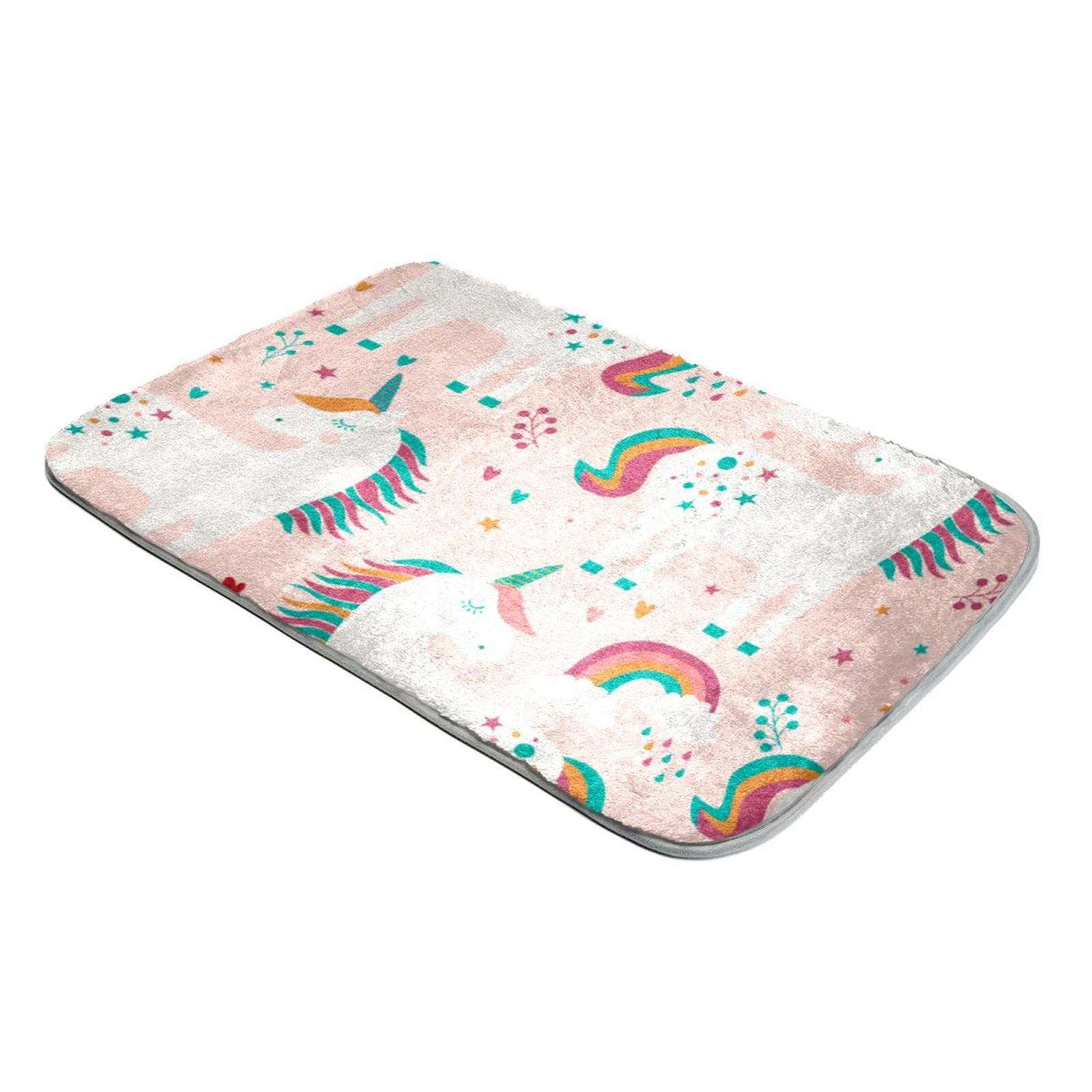 Tapis motif licornes arc-en-ciel le cadeau d'anniversaire parfait pour fille
