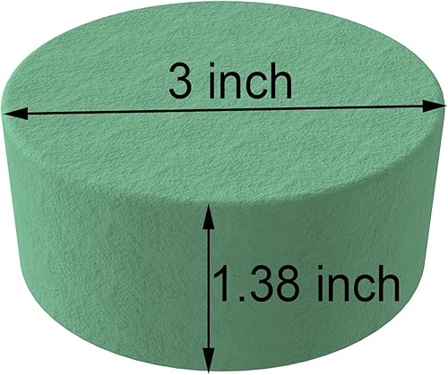 Miniatura 4 de Bloque de espuma de flores, kit de arreglos florales redondos de bricolaje de espuma de flores húmedas de 3 pulgadas, 20 piezas para flores