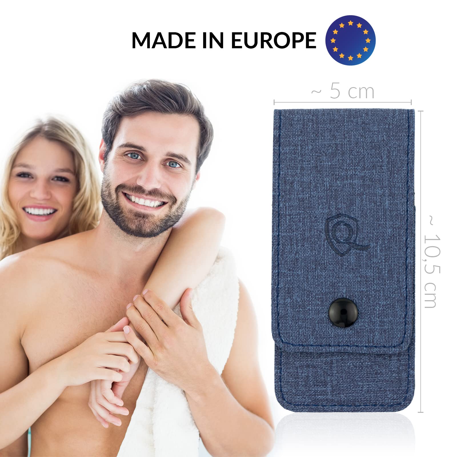 marQus - Set de manicura con 4 piezas para el cuidado de uñas, tamaño ideal para viaje, fabricado en Europa