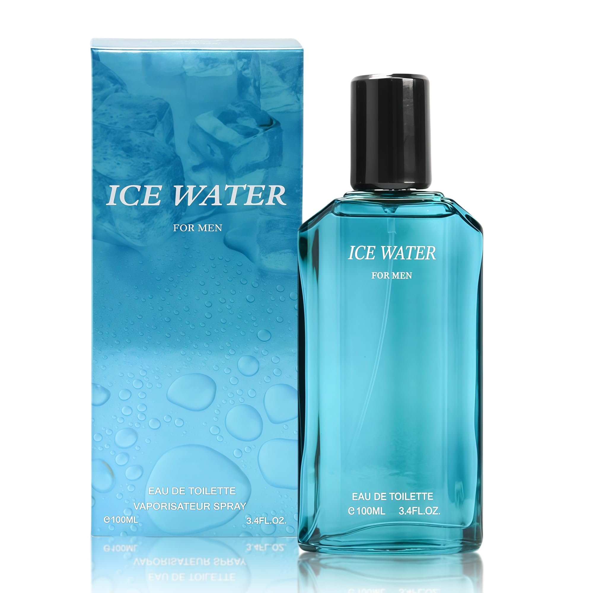 A CENTER Ice Water Men Cologne 3.4 Fl Oz Eau De Toilette Spray,Notes of Coriander, Mint, Lavender & Amber – Long Lasting Perfume for Men Daily Use