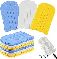 Vista 13 de Zubebe 12 piezas de repuesto de plumero de forro polar reutilizables, plumeros planos de plumas, almohadillas de limpieza lavables para múltiples