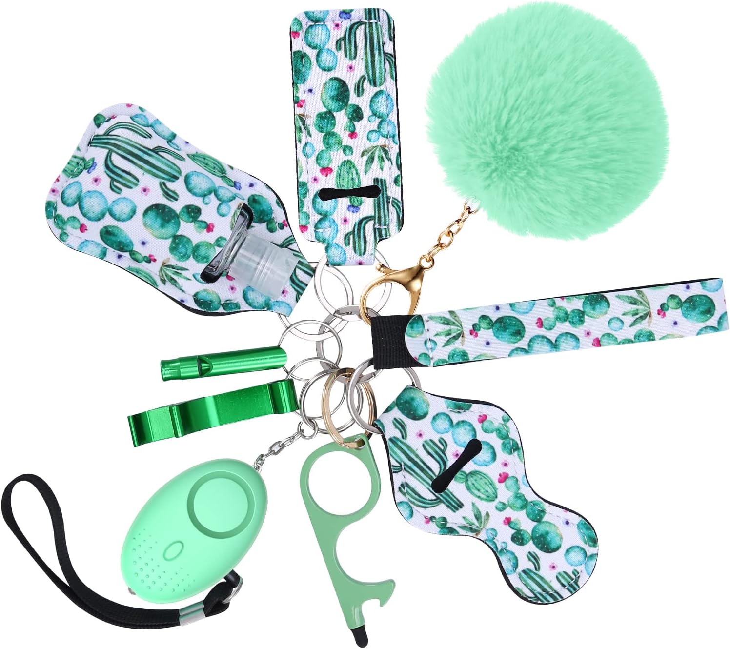 Brifit 10 PCS Safety Keychain Set for Women and Kids,Loud Security