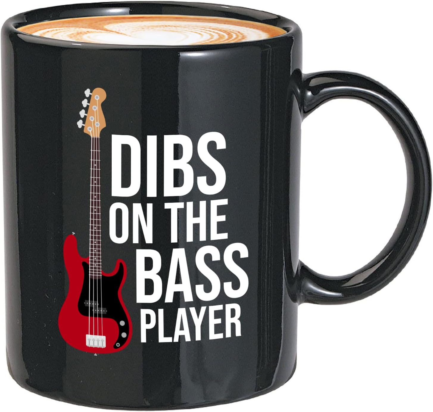 Bassist Coffee Mug 11oz Black - Dibs on - Synthbass Contrabass Wood Bass Upright Electric Fretless Long Scale Hollowbody Doublebass String