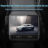 Osemall 8.66 Inch Rear Display Screen Compatible with Tesla Model 3 19-23&Y19-24, Android 13 Supports HD Movie Watching,4+64G,8-core, Supports seat Adjustment and Rear air Conditioning - 2
