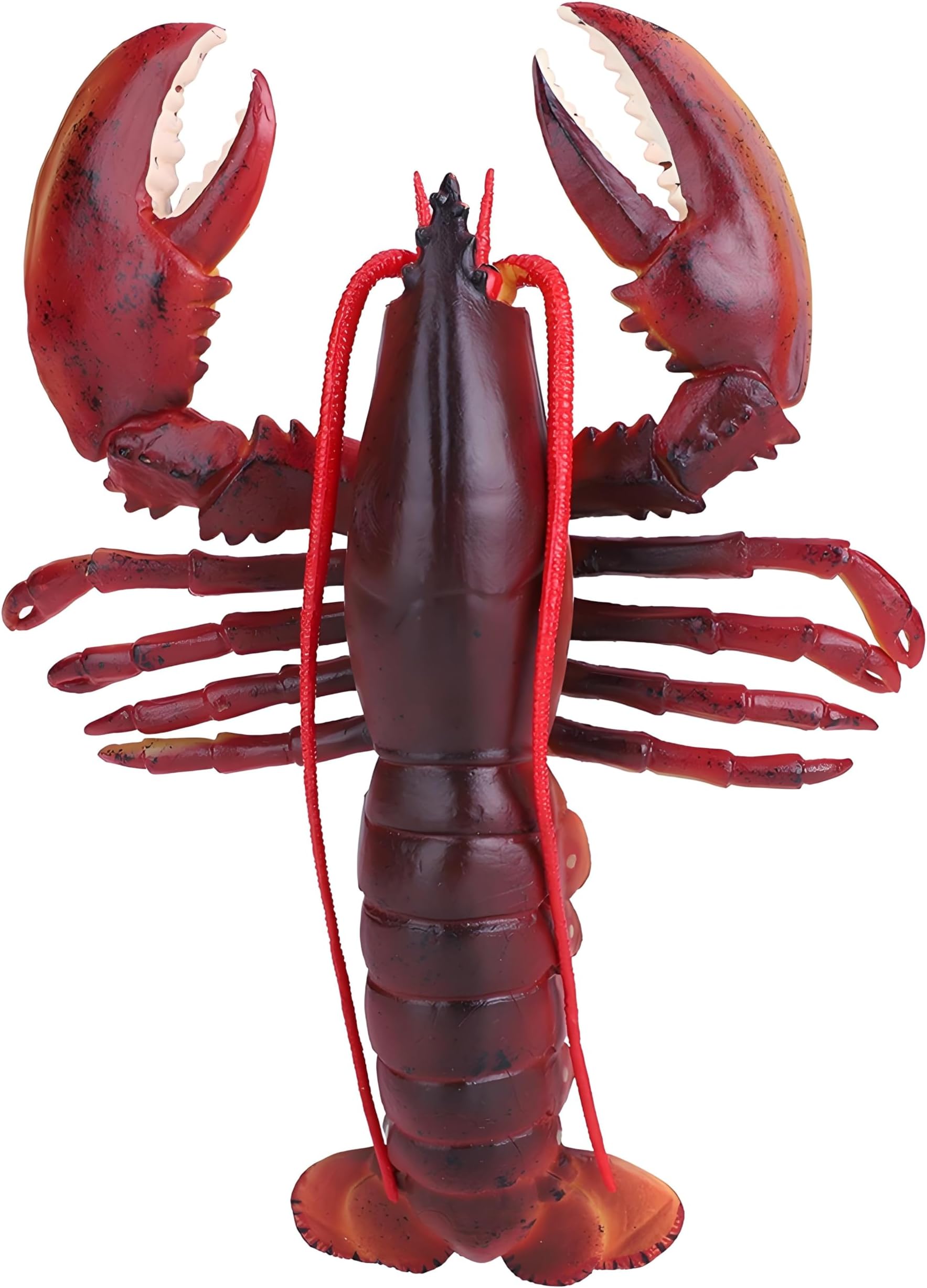 Simulation Soft plastic Lobster Model Seafood Restaurant Prop Decoration Toy for children(23cm-Dark color # 1) Animal Model Figures Robots