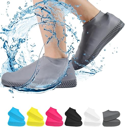 Miniatura 8 de Fundas impermeables para zapatos, antideslizantes y resistentes al agua, protectores de goma de silicona para zapatos de lluvia, para niños, hombres