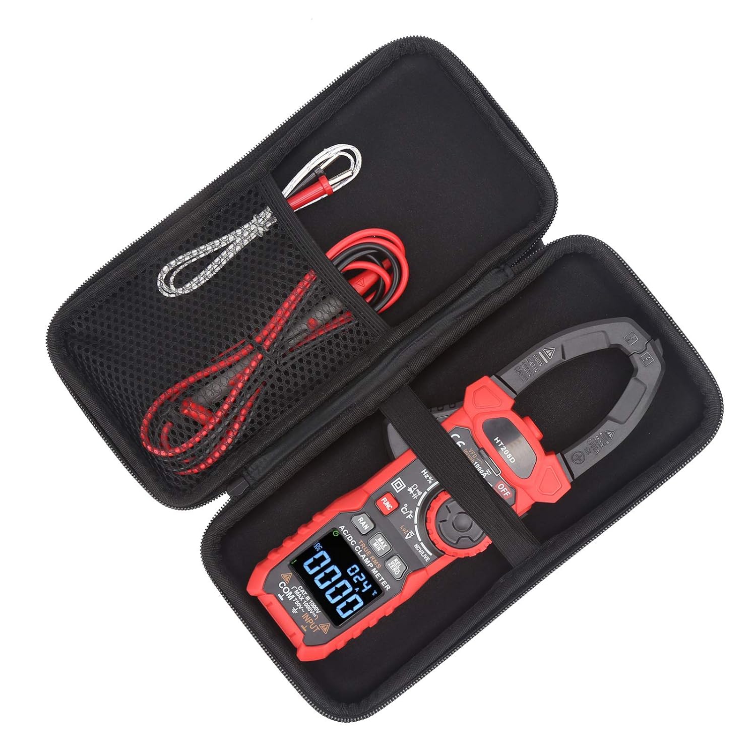 HT208D Digital Clamp Meter Multimeter 6000 Counts AC/DC Voltage Current NCV Tester for Frequency Conversion Power Supply