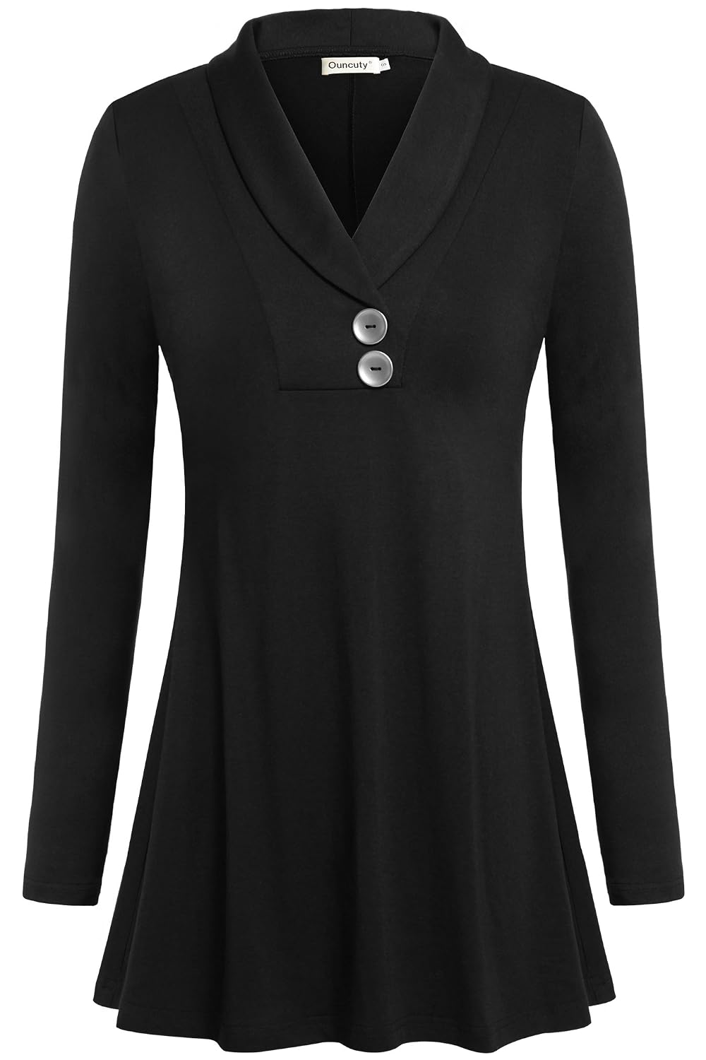 Ouncuty Women Fall Long Sleeve Tops Shawl Neck Button Down Dressy Blouses Shirts - Review, Price and Buying Guide