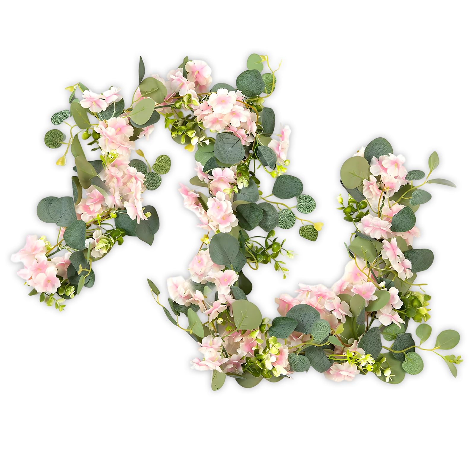 Limtula Decorative and Silk Fabric Plant Synthetic Leaves Garlands for Wedding Backdrops Decorations Wedding Blossomy Wreath