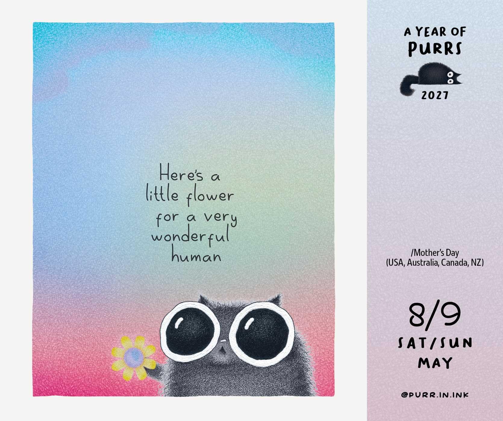 A Year of Purrs 2027 Day-to-Day Calendar