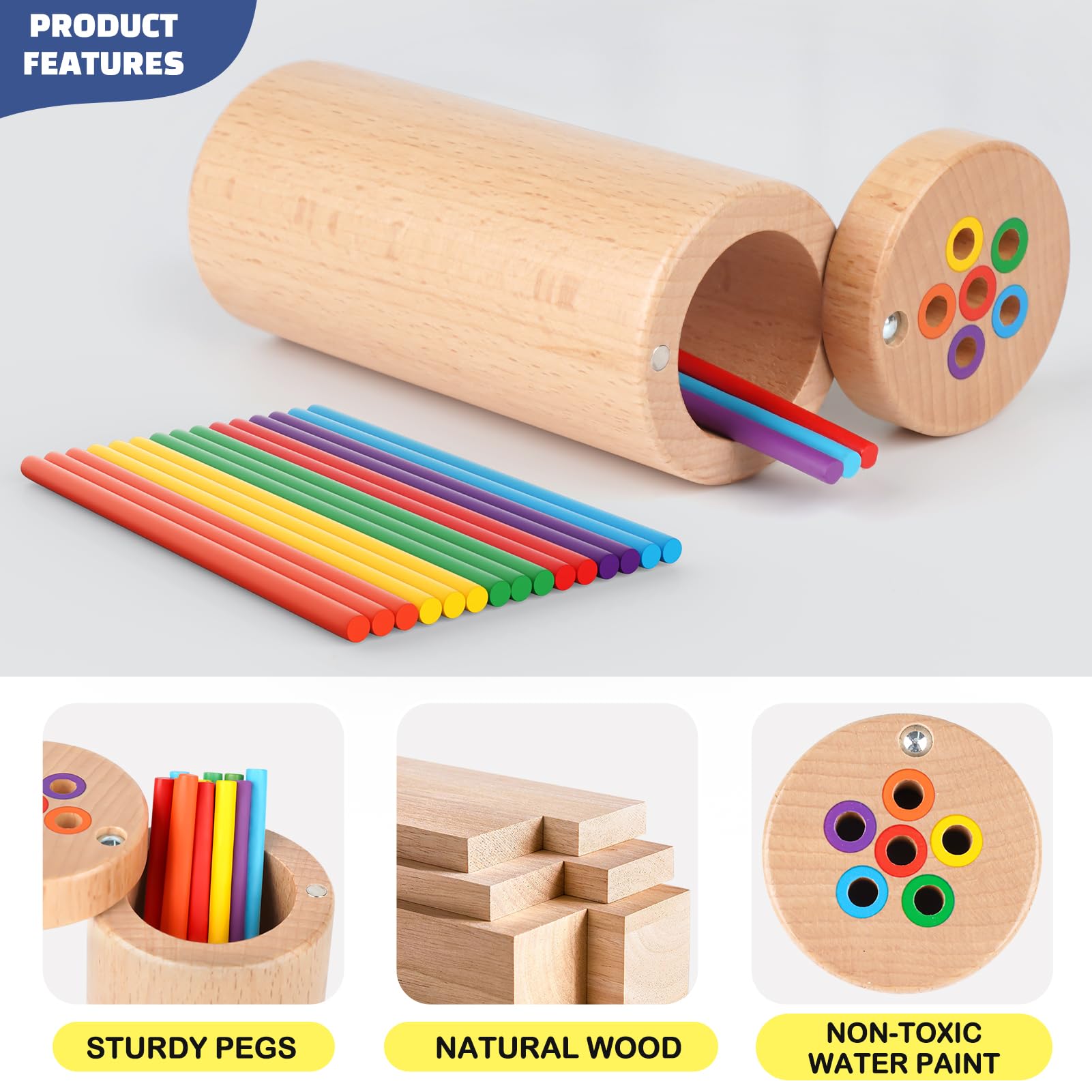 Vanplay Giochi Montessori 1 Anno Giochi Legno Bambini 1 Anno Montessori Educativi 2 3 4 Anni Sensoriale Bambini Regalo Bambina Bimbo 1 2 3 Anni