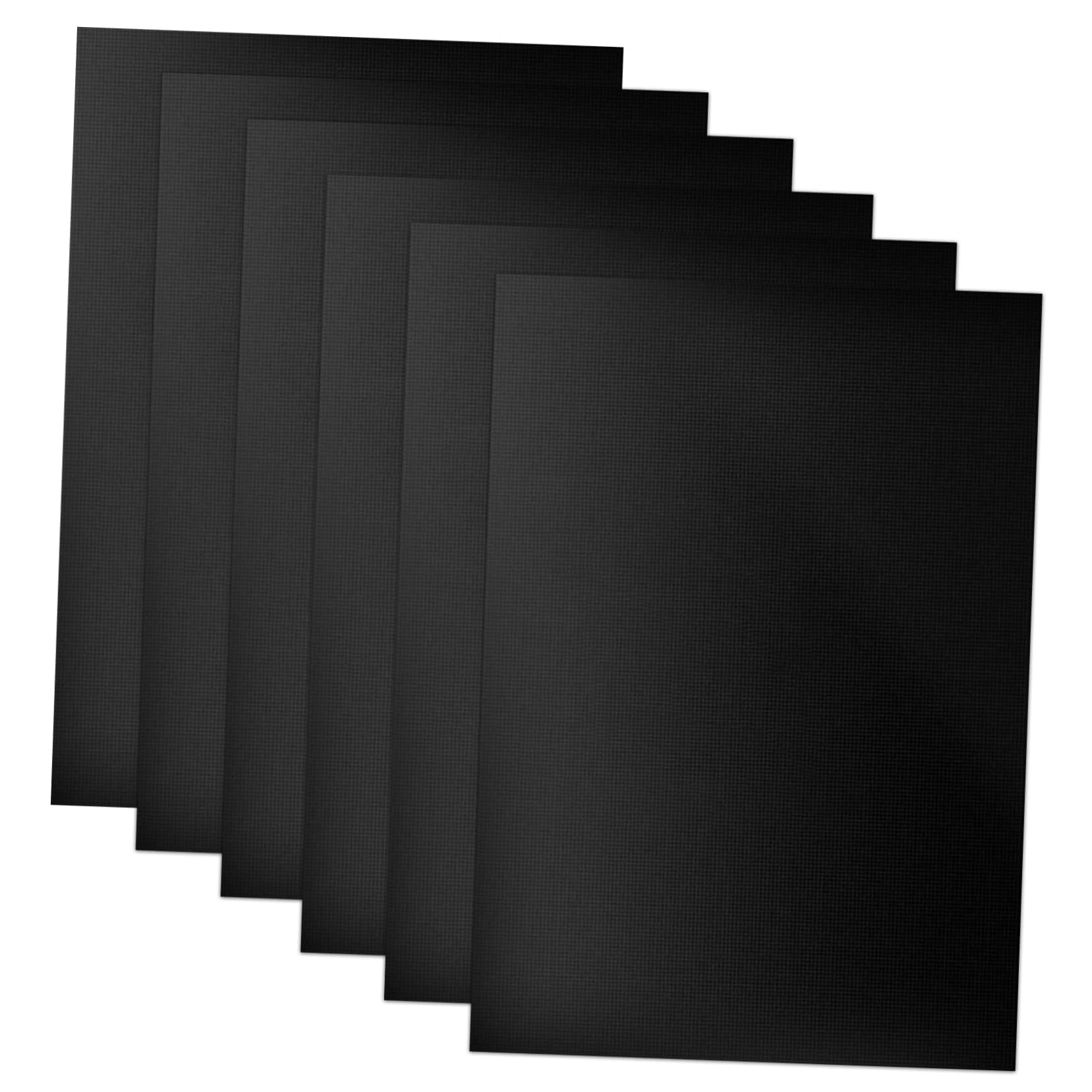 Tapis de Cuisson pour Four Antiadhésif Réutilisable 6 Pièces Noir