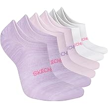 Skechers Women's Slip-ins 6-Pack Performance No Show Liners, Lightweight & Breathable Mesh, Orchid Bloom/Pink a Boo, 8-10 UK
