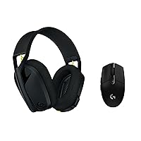 Logitech G G305 mouse gaming wireless con sensore HERO 12K e cuffia con microfono