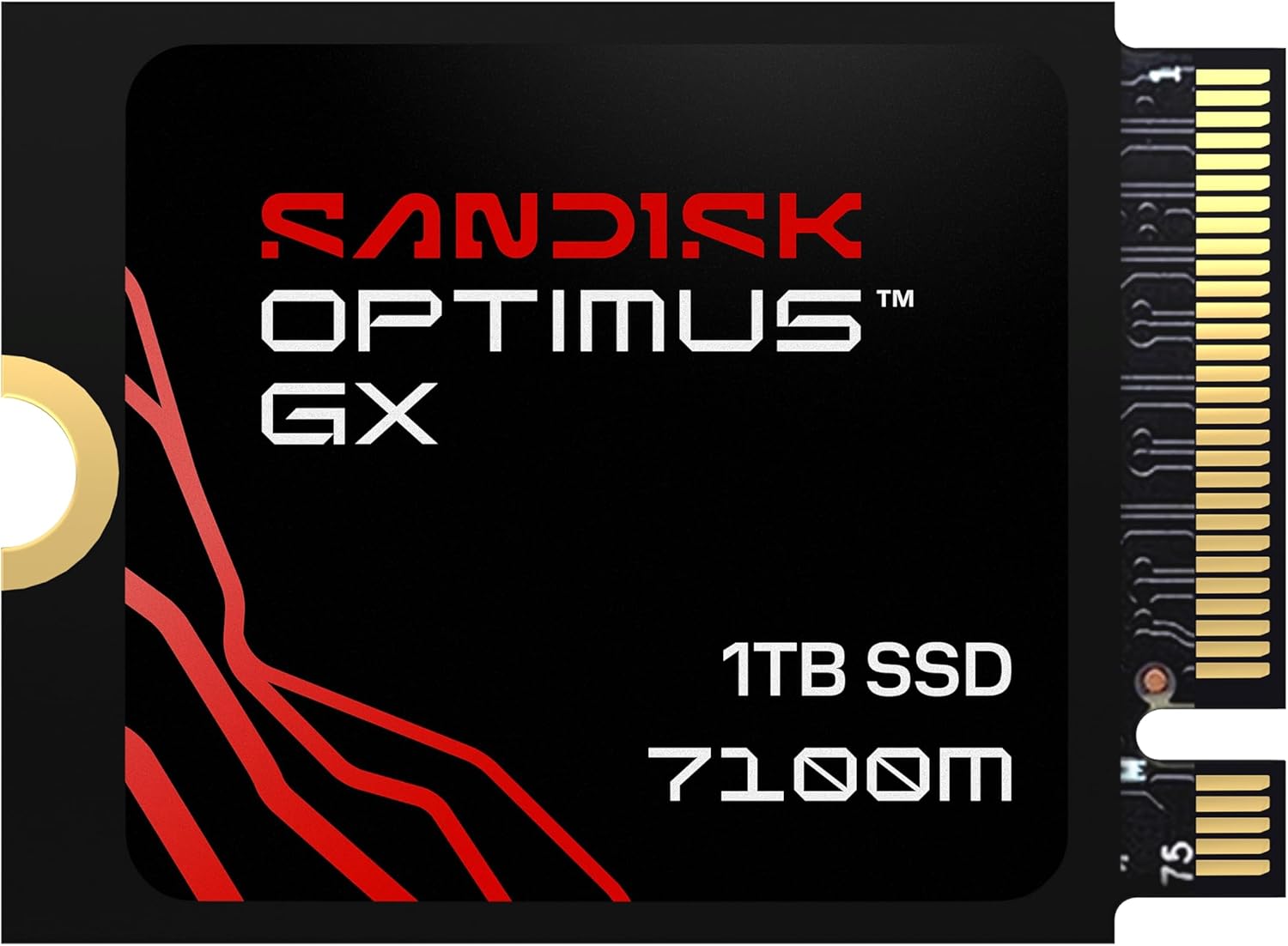 SANDISK Optimus GX 7100M NVMe SSD 1TB (up to 7250/6900 MB/s Sequential Read/Write, M.2 2230, PCIe 4.0, Compatible Steam Deck, MSI Claw, Microsoft Surface or Your Dell Laptop)