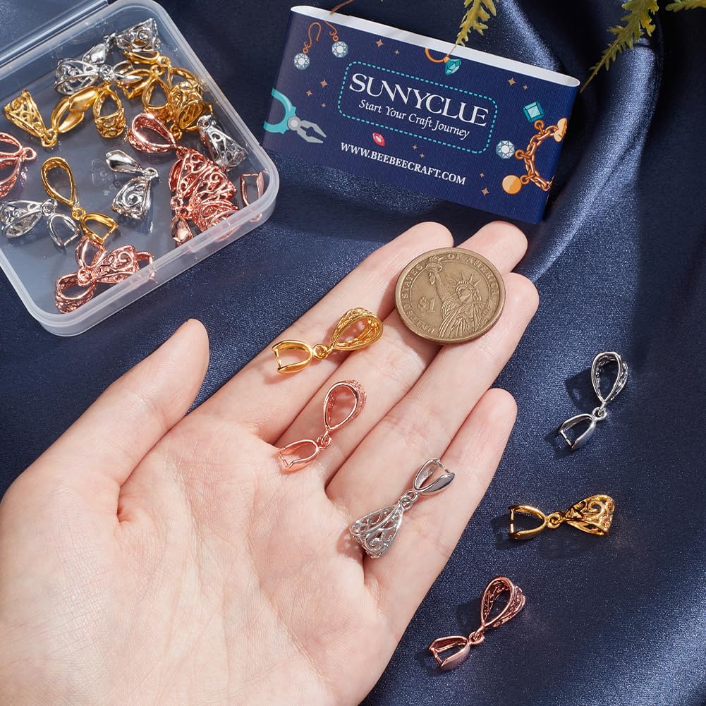 120 Pièces Attaches Pour Bijoux - Pinces, Bélières Et Connecteurs Laiton 2 Couleurs