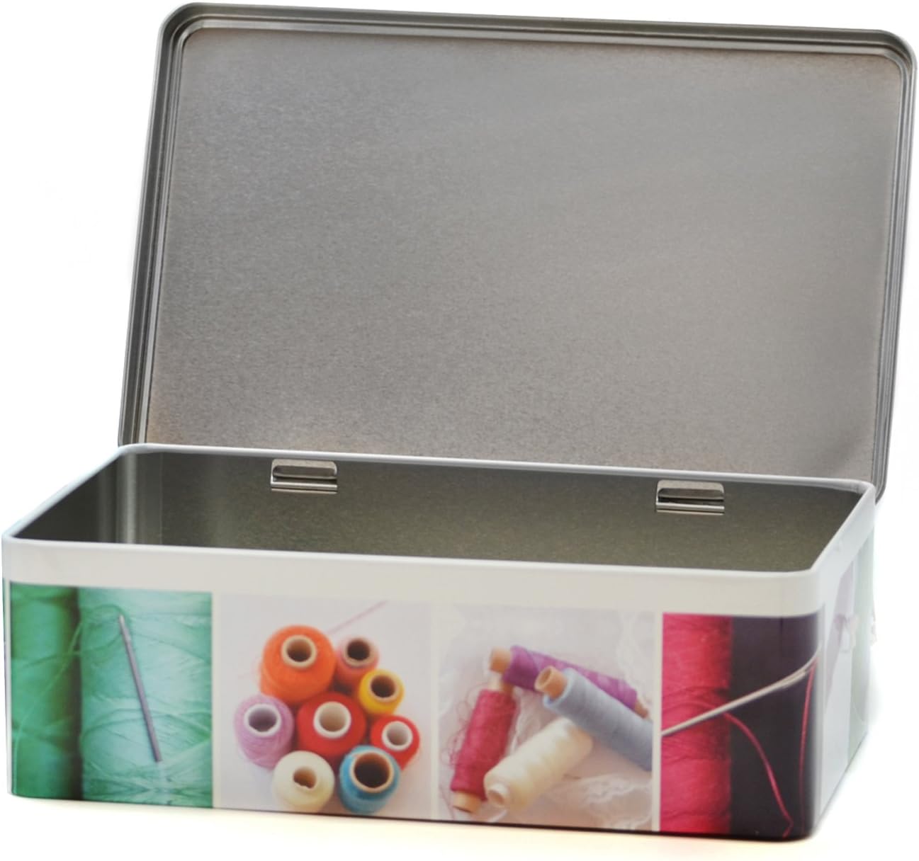 Arteregal Sewing Box, Metal, Blue, 20.0 x 13.0 x 7.0 cm