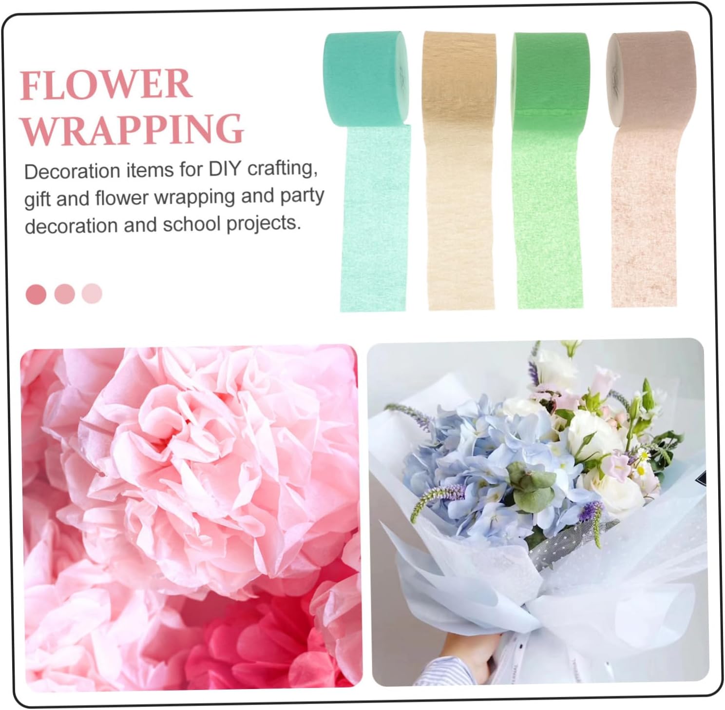 Tofficu 16rolls Crepe Paper Streamer Decorations for Birthday Wedding and Shower Streamers Tea Christmas for Party Layout and Personalization
