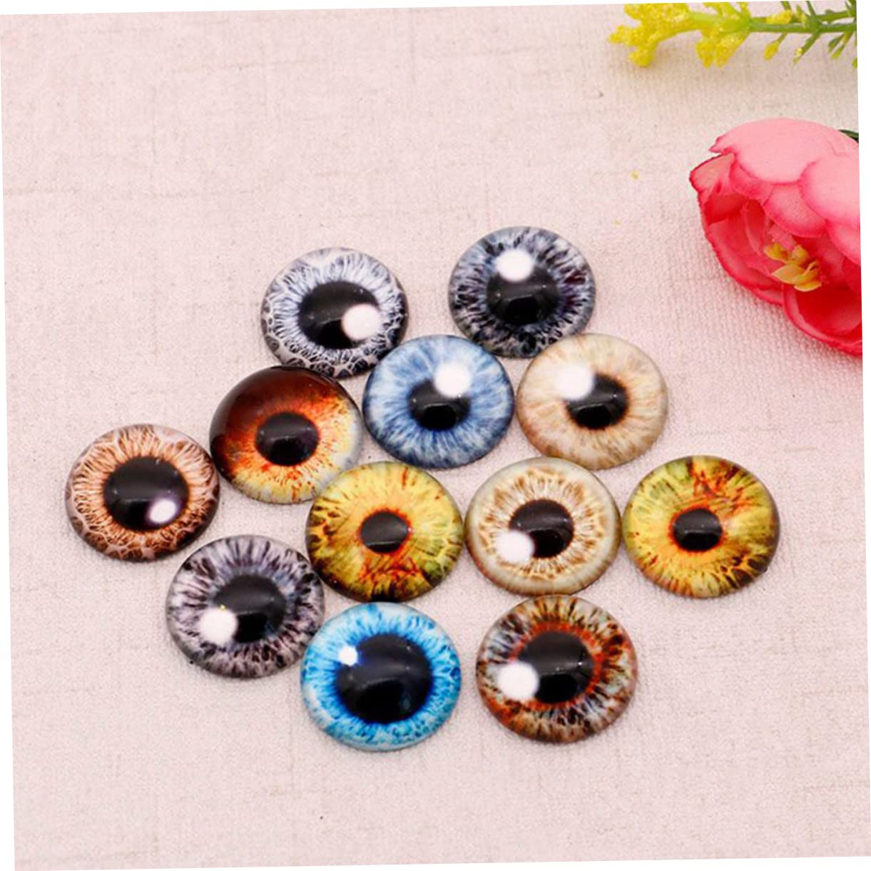 LALAFINA 100 Uds Ojos Falsos DIY Pegatina Ojos DIY Ojos De Animales Falsos DIY Para Muñeca Ojos Ojos De Simulación