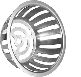 BORDSTRACT 2PCS Anti Blocking Roof Drain, Strainer Stainless Floor Drain, Steel Drain Protector, Shower Hair Catcher, Floor Drain for Garden Balcony Outdoors Other Ground (125MM（5Inch）)