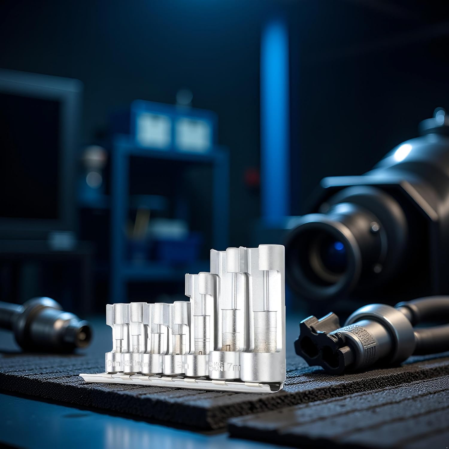 7 Piece Oxygen Sensor Removal Socket Tool Set,Includes Oxygen Sensor Socket and Removal Tool for Easy Removal and Replacement