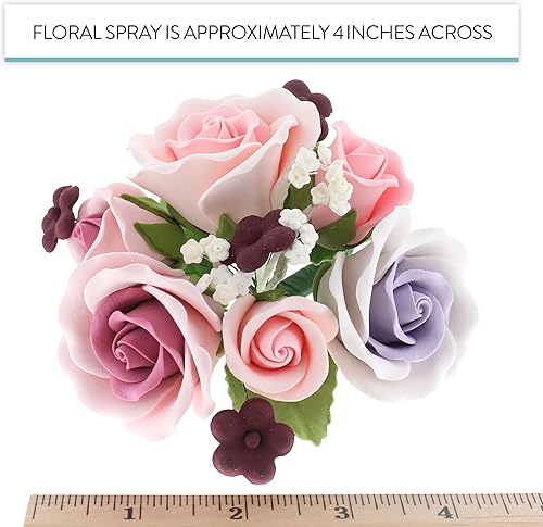 Miniatura 6 de Global Sugar Art Ramo de flores para pastel de azúcar rosa y lavanda, 1 unidad por el chef Alan Tetreault