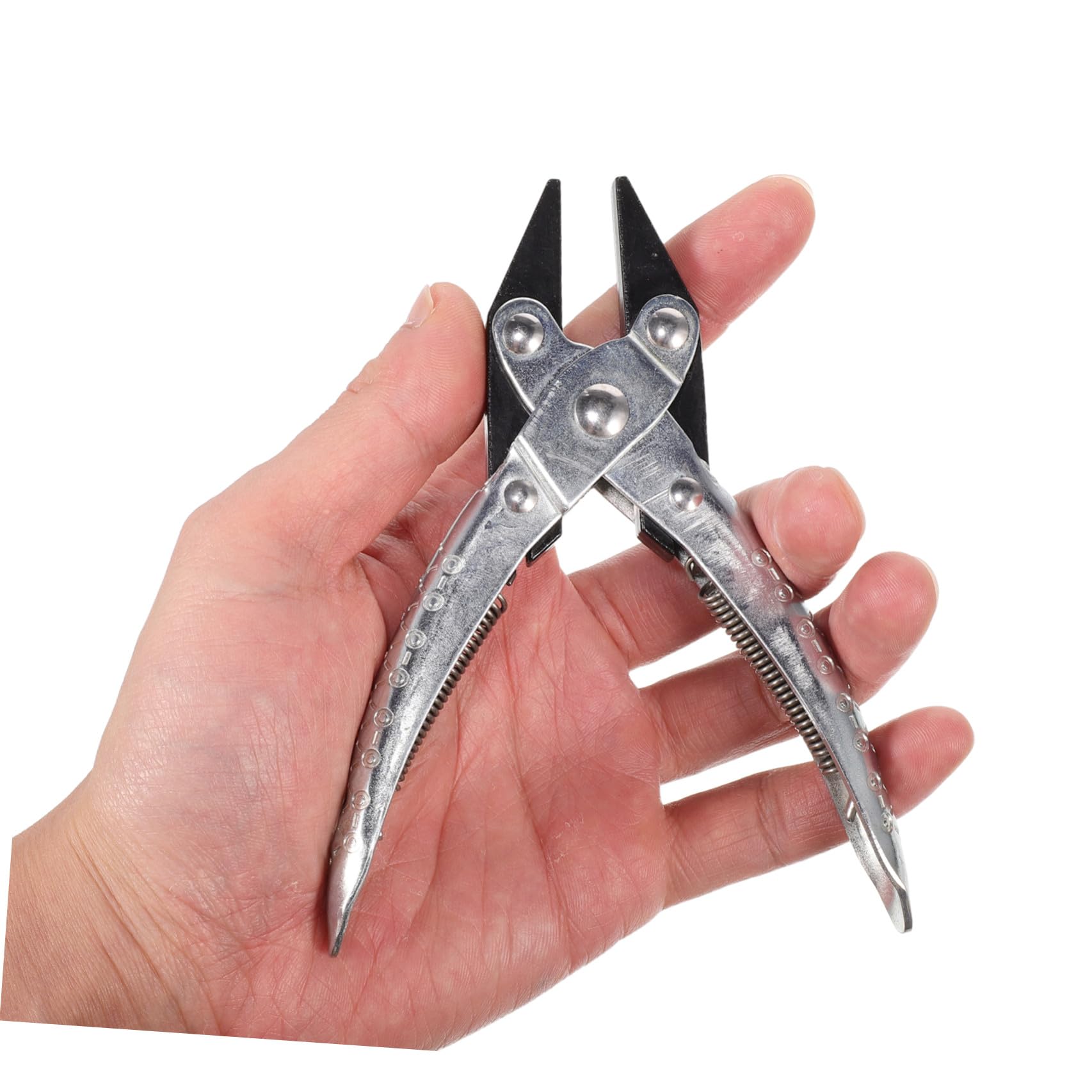 Pinze Piatte per Gioielli Molla, Becco Parallelo, Metallo | Fili e Accessori Metallici, Uso in Studio Professionale e Attività Creative Fai da Te, Plastica