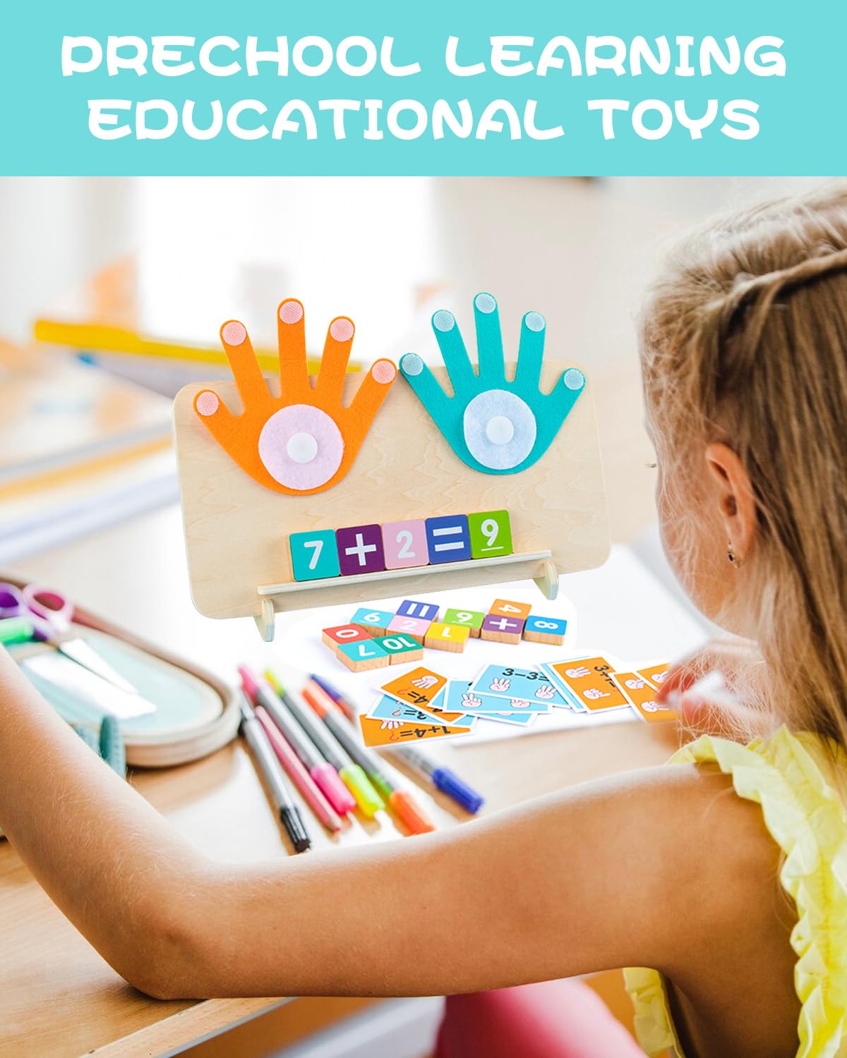 Gioco educativo per pre-scolastici (2-4 anni) : Materiale matematico manipolabile ad valore educativo, cubi per il conteggio, gioco Montessori per ragazzi/ragazze (3-5 anni) – Regali di compleanno