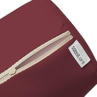 Vista 2 de Saloniture Cojín redondo completo para mesa de masaje, 26 x 6 pulgadas, color burdeos