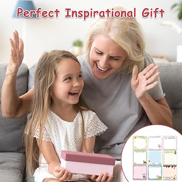 9 Pack Motivational Sticky Notes Set, 450 Sheets Inspirational Self-Stick Notes 7.6 x 7.6 cm, Cute Sticky Notes Book Gifts for Coworkers Nurse Teacher, School Office Supplies