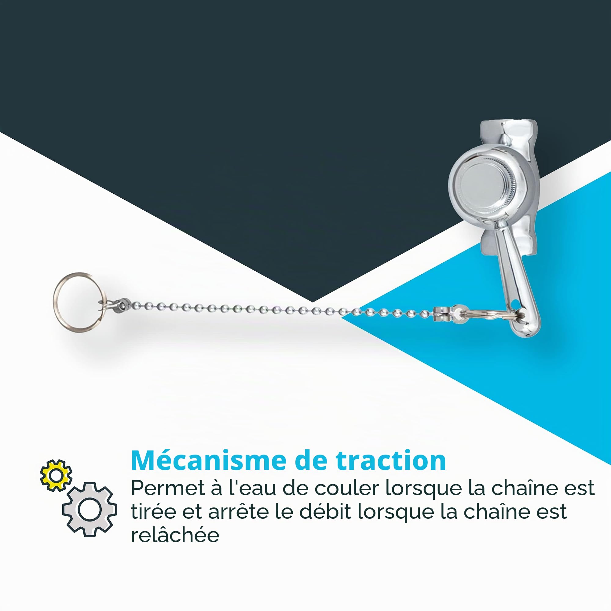 EZ-FLO 10789 Robinet de douche à chaîne à fermeture automatique