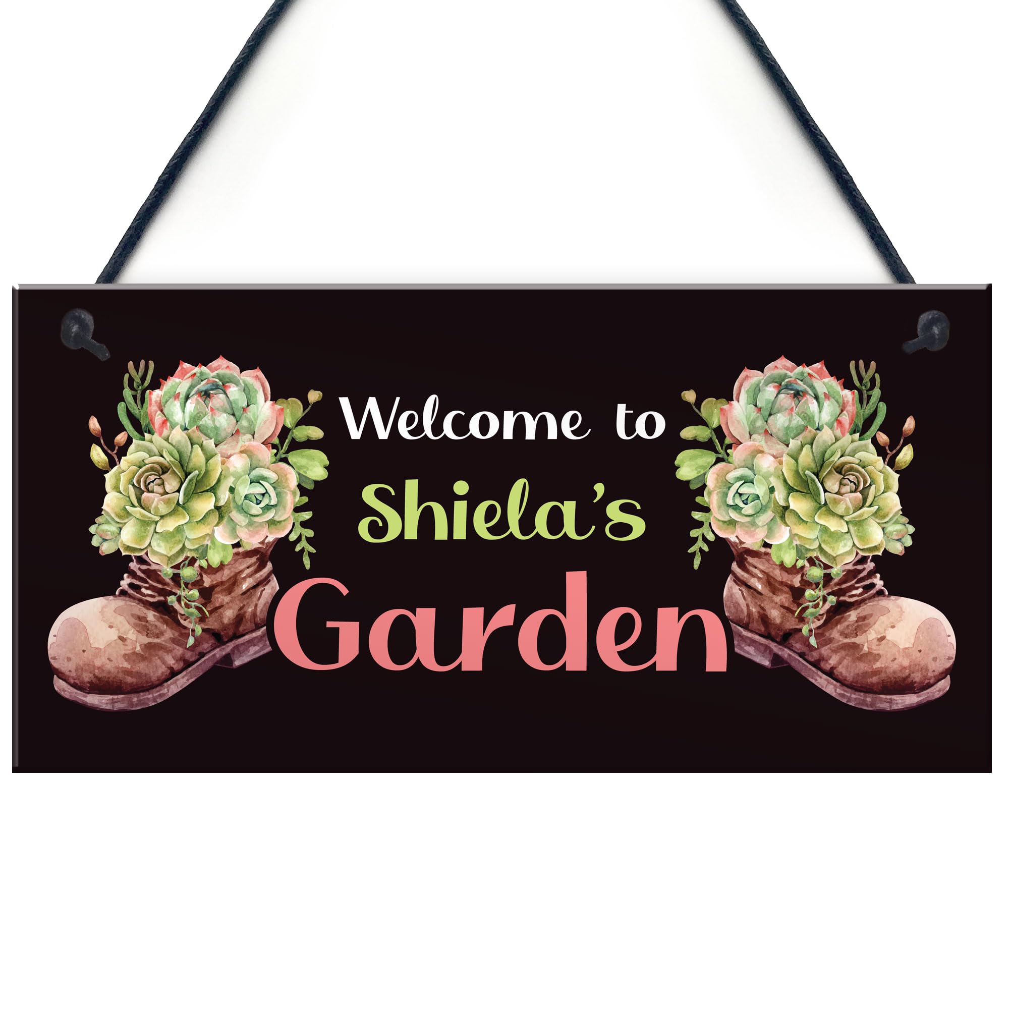 Personalised Garden Sign Hanging Wall Sign For Summerhouse Shed Plaque Family